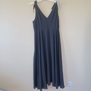 Betsey Johnson‎ 16W Slip Dress Black Vneck Summer Party Indie Sleaze 90s Y2K